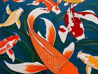 koi fish art